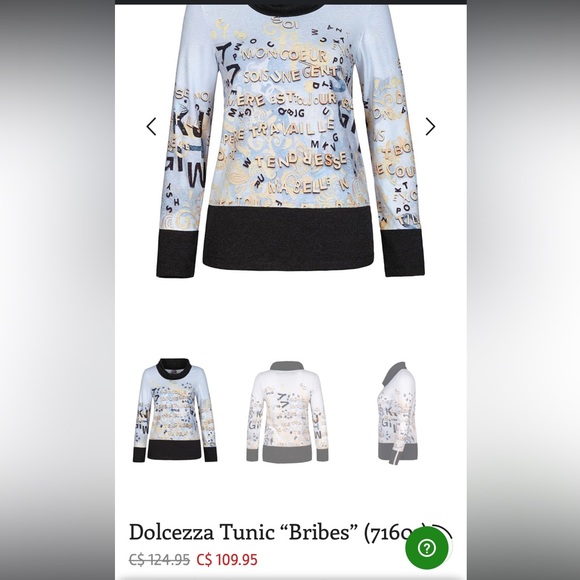 🔥NWT: (S) Dolcezza Simply Art top “Bribes” - Picture 5 of 5